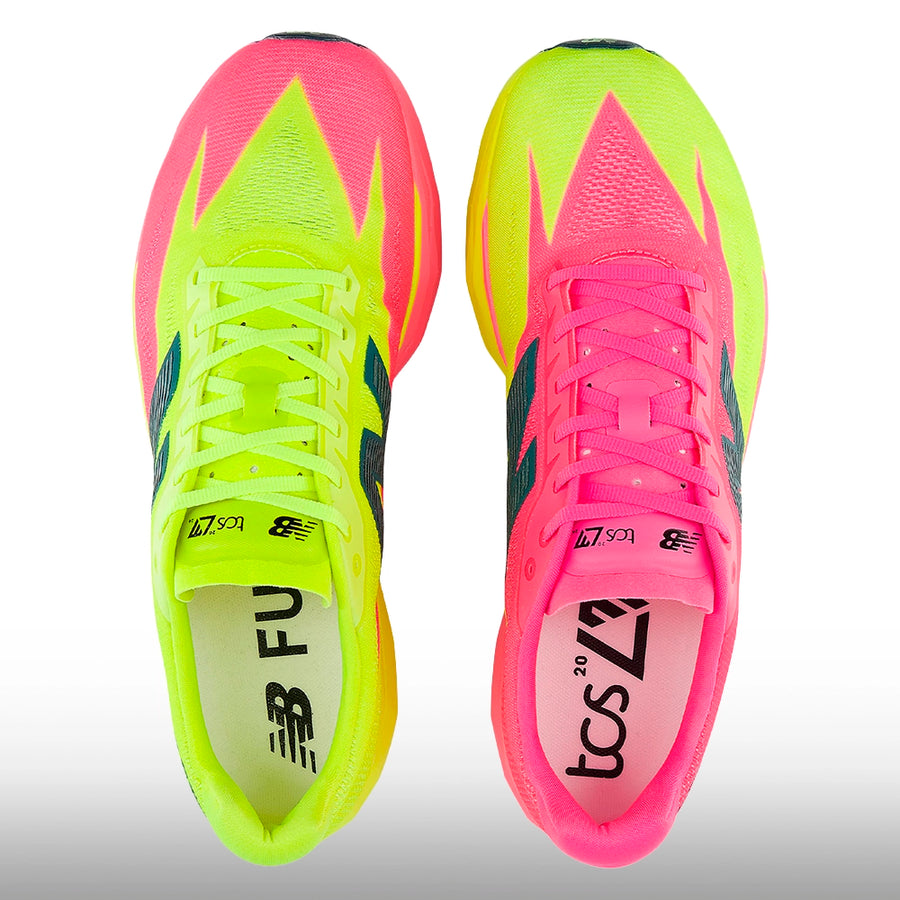 New Balance FuelCell SuperComp Elite v5 London Hombre Alkaline Green Pink Heat