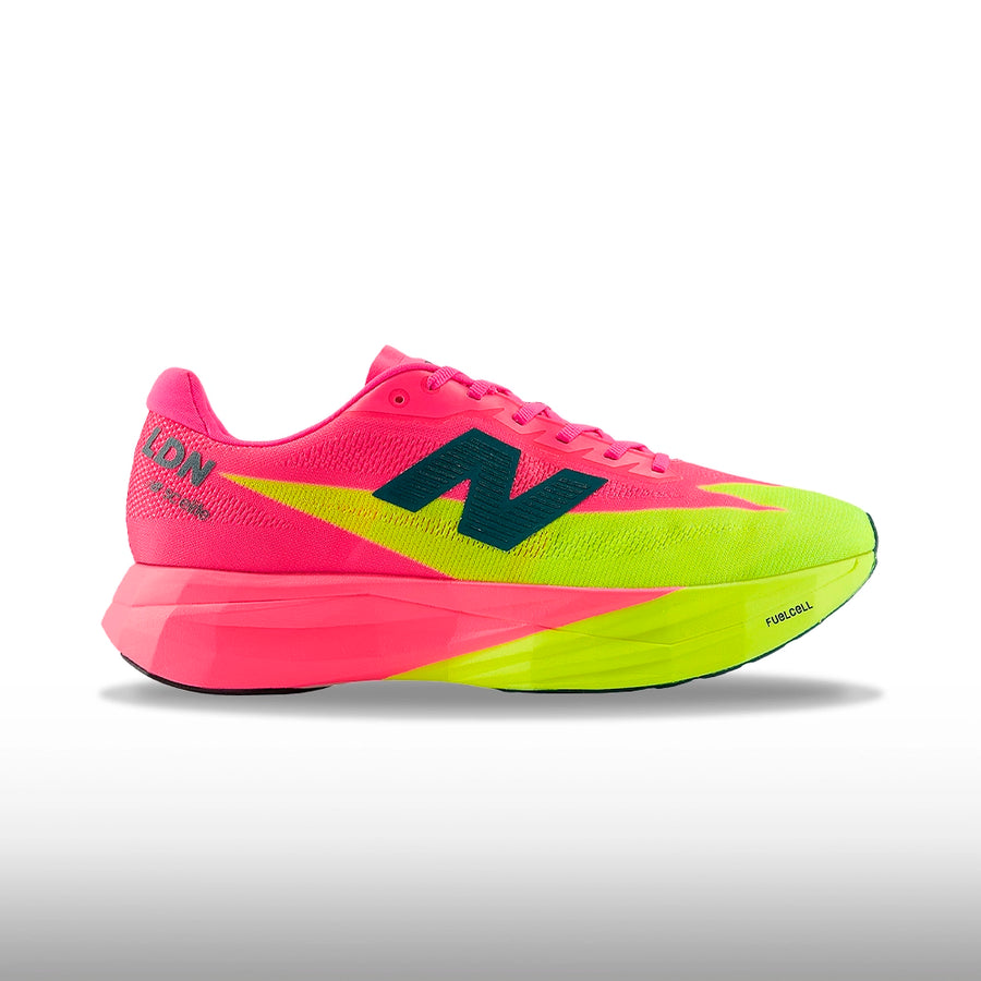New Balance FuelCell SuperComp Elite v5 London Mujer Alkaline Green Pink Heat