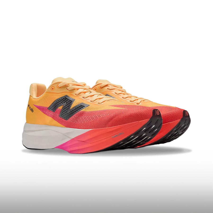 New Balance FuelCell SuperComp Elite v5 Mujer Tangerine Heat White Peach