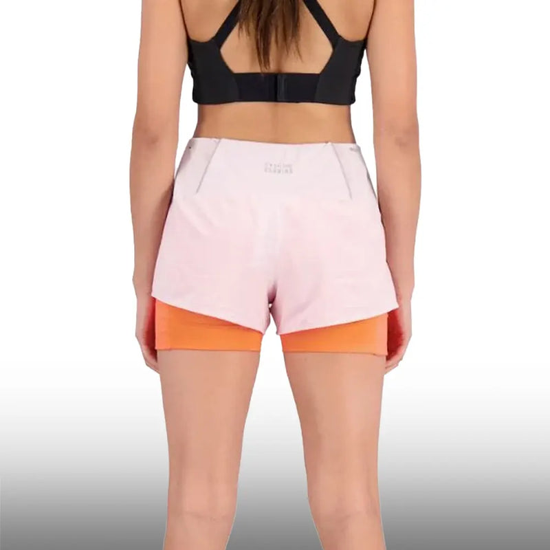New Balance Short Printed Impact Run 2En1 Mujer Coral