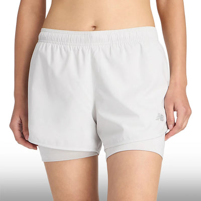 New Balance Short Sport Essential 2-in-1 3"In White