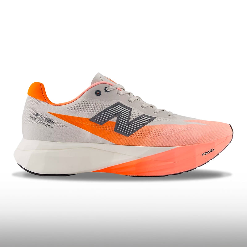 New Balance TCS NYC Marathon FuelCell SuperComp Elite v5 Hombre Grapefruit Grey Matter