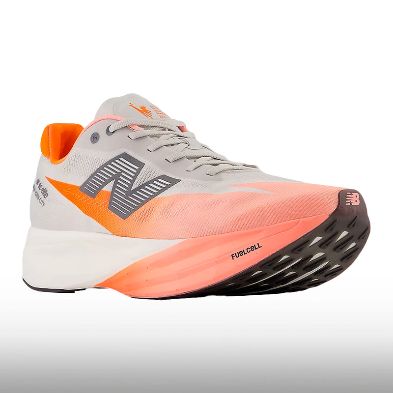 New Balance TCS NYC Marathon FuelCell SuperComp Elite v5 Hombre Grapefruit Grey Matter