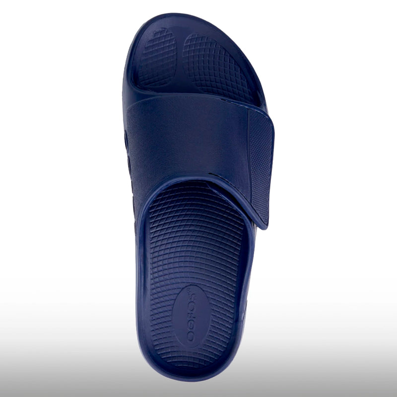 Oofos OOahh Sport Flex Slide Sandal Unisex Navy