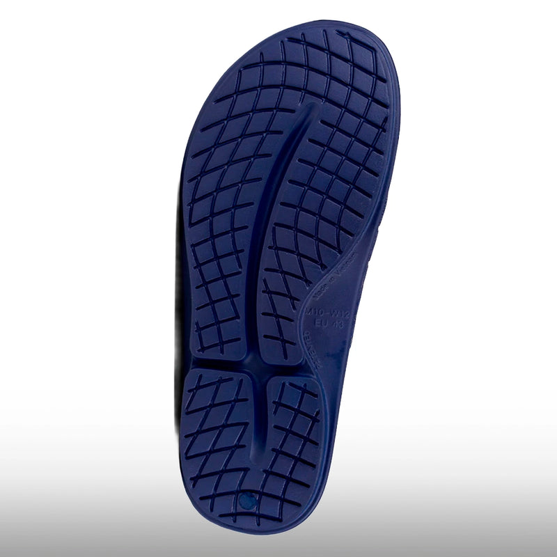 Oofos OOahh Sport Flex Slide Sandal Unisex Navy