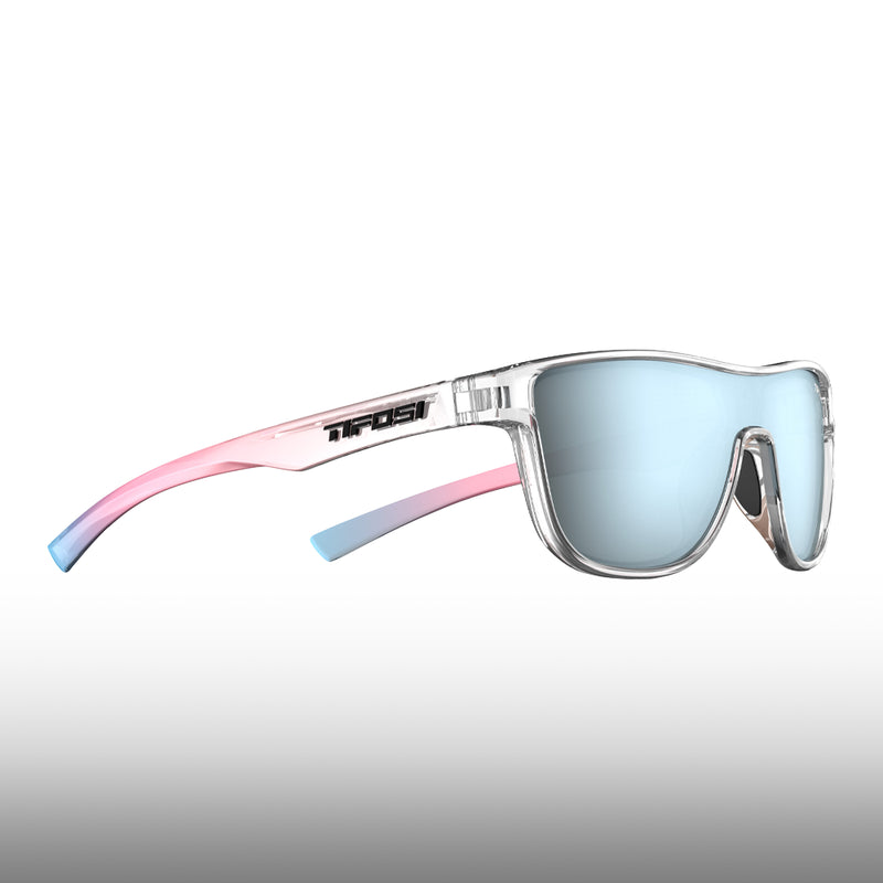 Tifosi Sizzle Avant Clear Frame Smoke Bright Blue Mirror