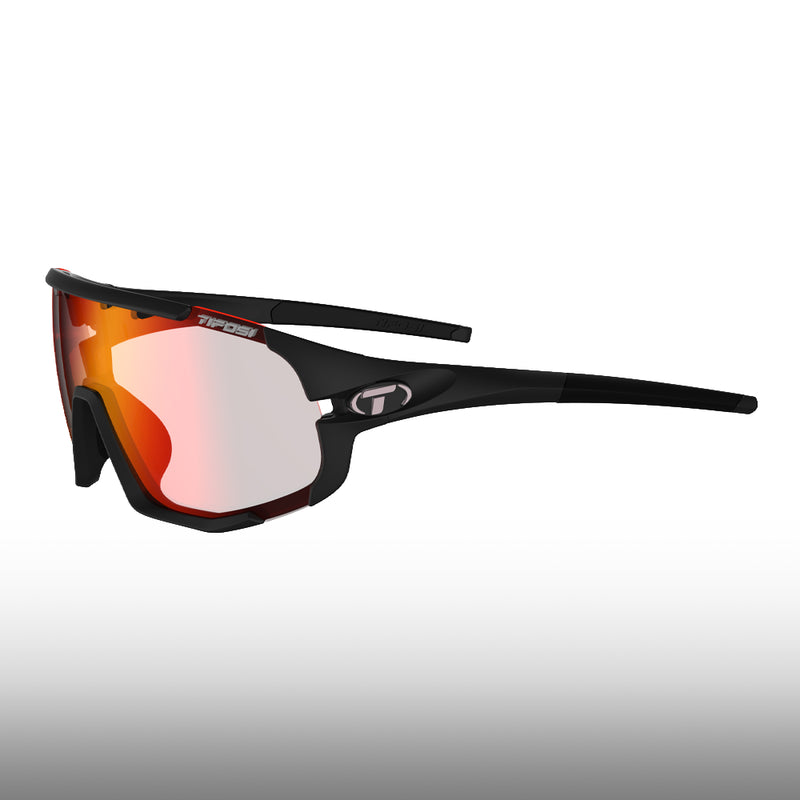 Tifosi Sledge Sunglasses Matte Black Clarion Red Fototec