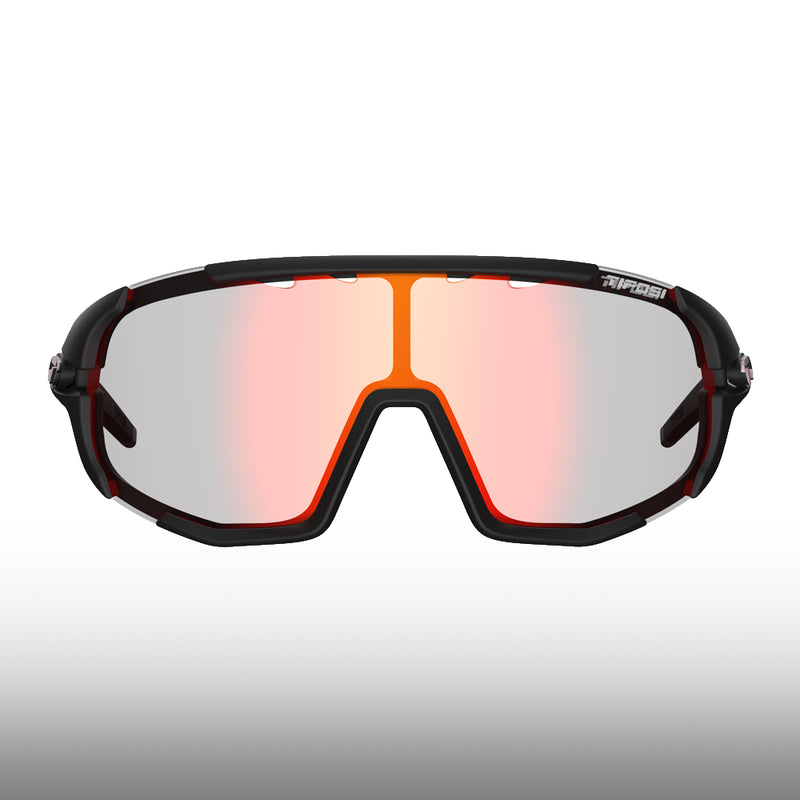 Tifosi Sledge Sunglasses Matte Black Clarion Red Fototec