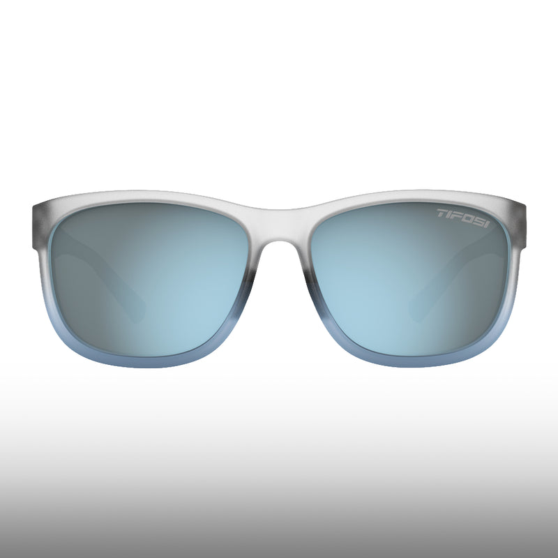 Tifosi Swank XL Frost Blue Frame Smoke Bright Blue Lens