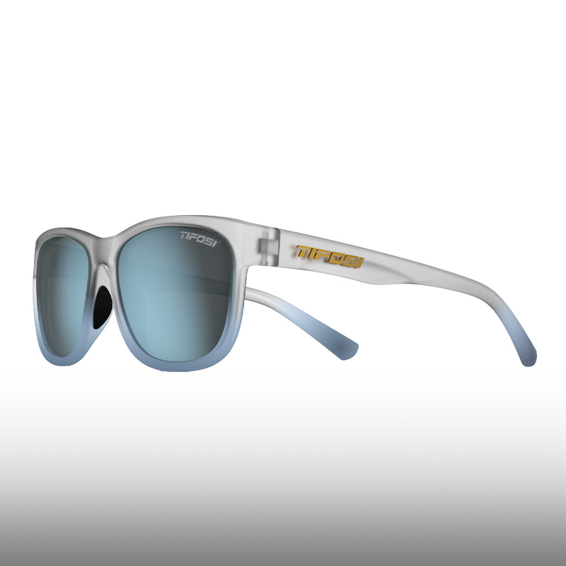 Tifosi Swank XL Frost Blue Frame Smoke Bright Blue Lens