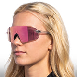 Tifosi Vogel SL Crystal Clear Frame Pink Mirror Lens