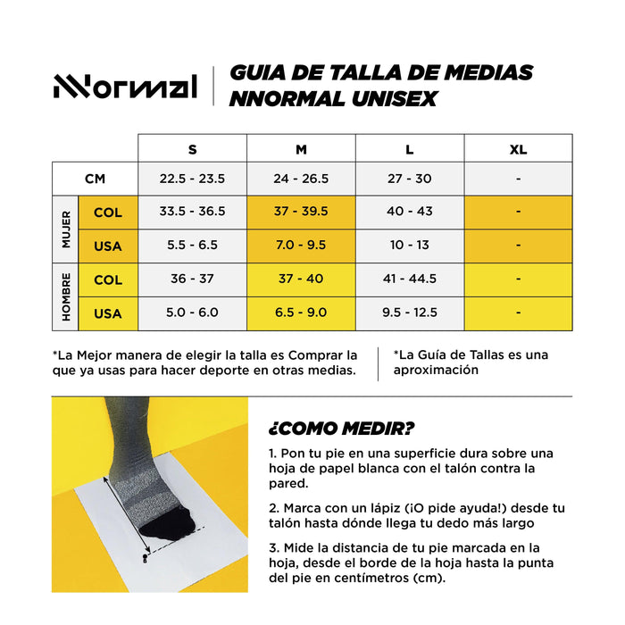 NNormal Merino Socks Negra - Nación Runner Colombia