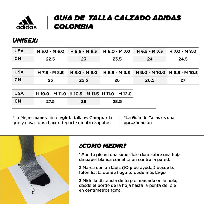 guia de tallas Adidas Response Runner Hombre Azul