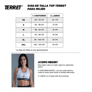 guia de tallas Terret Top Mujer