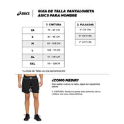 guia de tallas asics pantaloneta hombre