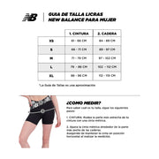guia de tallas new balance licra mujer