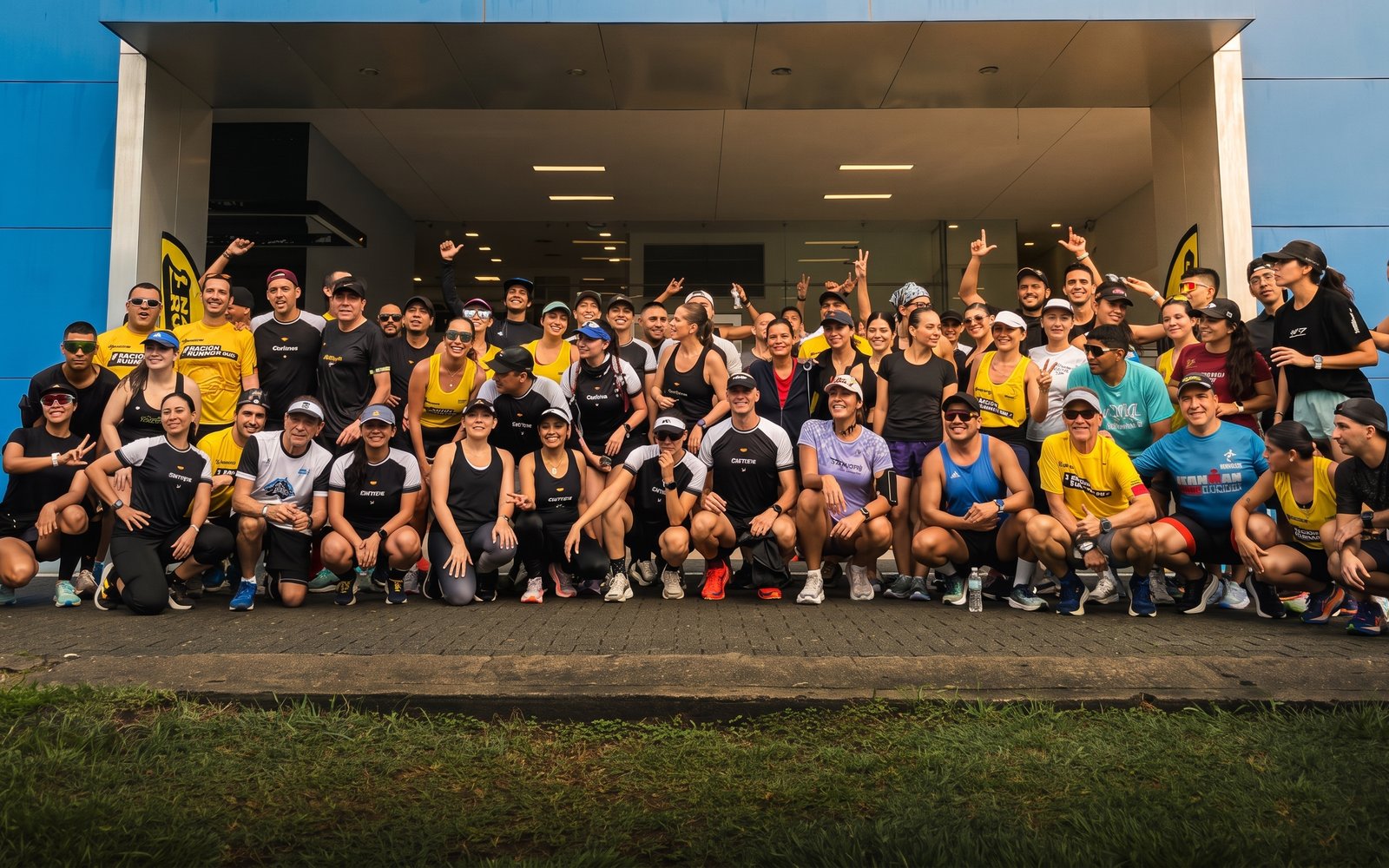 Corredores de la comunidad Nación Runner en un social run en Cali