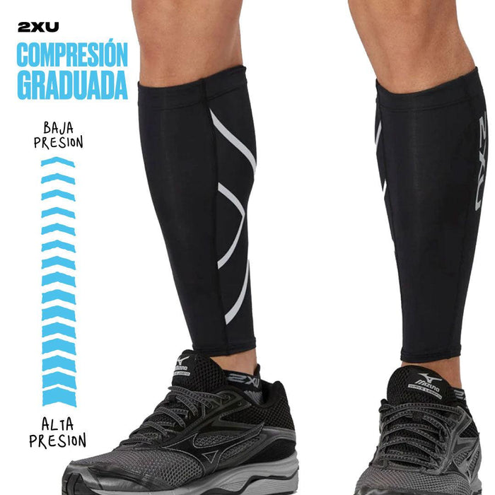 2XU Pantorrillera Compression Calf Negra