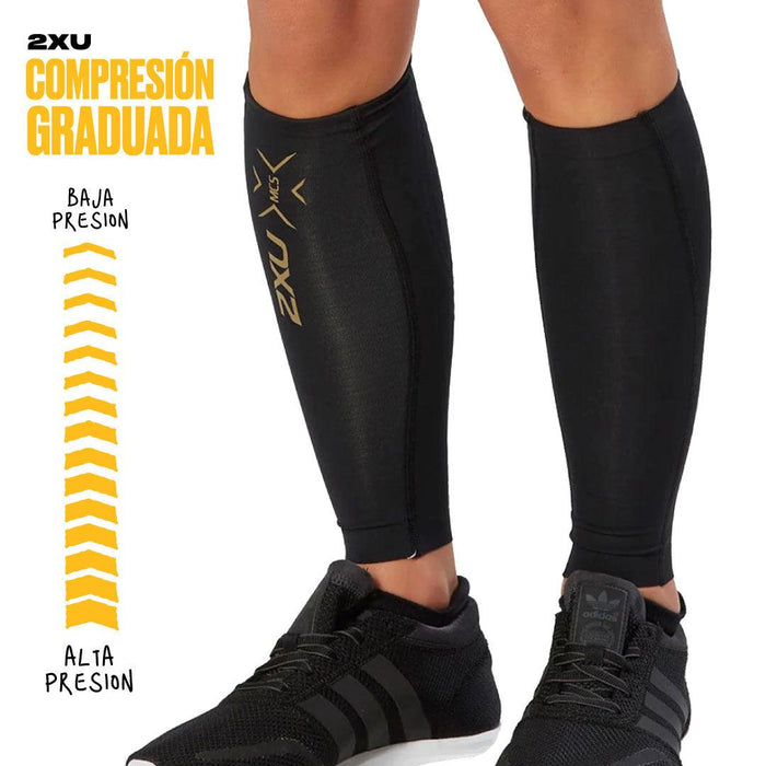 2XU Pantorrillera Light Speed Compression Calf Negra